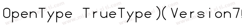 OpenType TrueType)(Version700字体转换